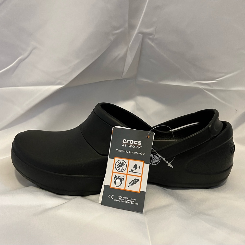 Crocs Mercy Work Clogs in Black, size 11 women. Brand new with tags and box